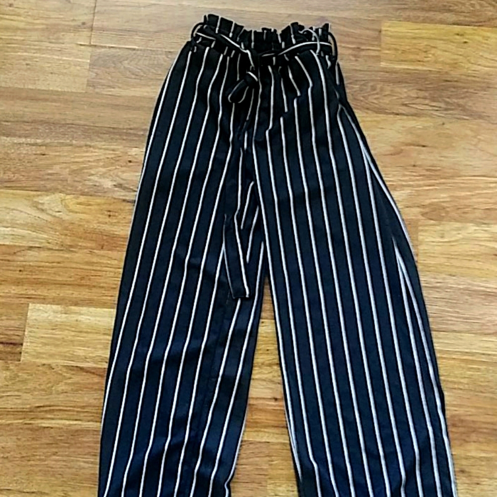 Black Stripped pants